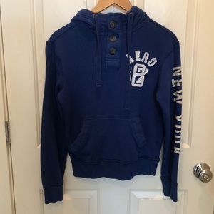 Kids Unisex Aeropostale Blue Rustic Logo Hoodie